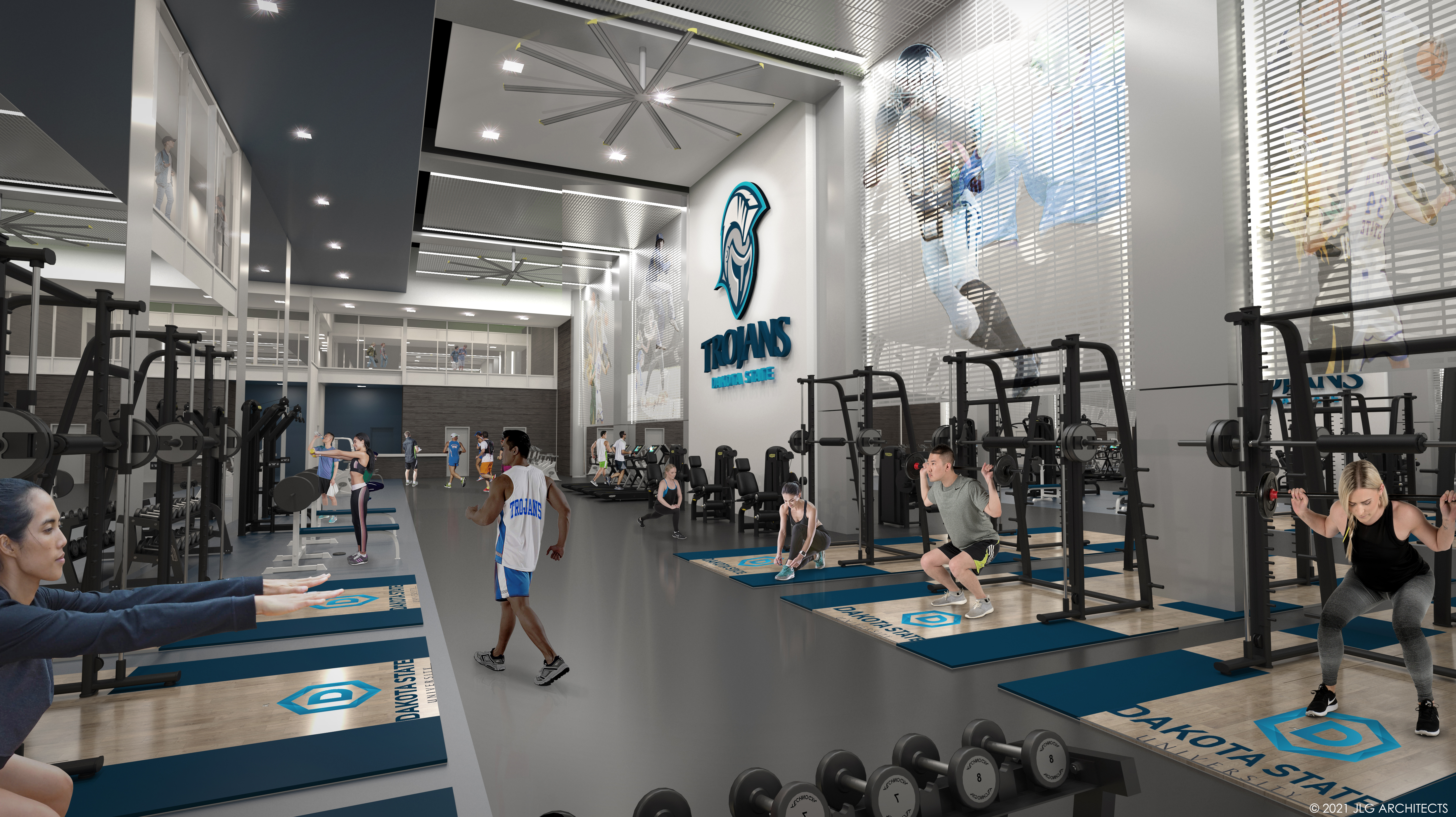 The Blankely athletics complex weightroom